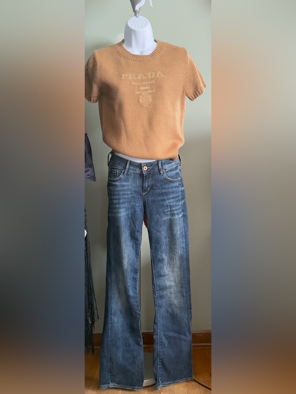 Bootcut low waist Women's Dark Blue Denim Jeans